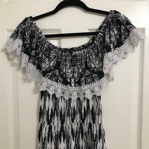 Off the shoulder maxi dress